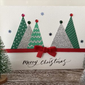 Merry Christmas Tree Calligraphy Card by Su Kang